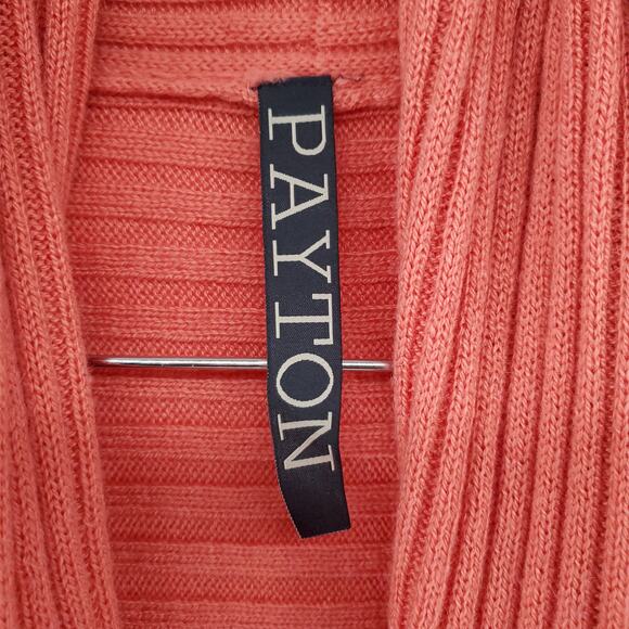 Payton Women Soft Wool Cocoon Ribbed Open Waterfall Front Cardigan Rounded Hem|S - Picture 3 of 8